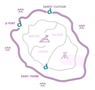 Présents sur toute la Réunion