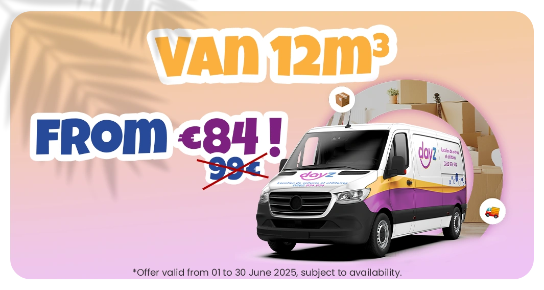 The 12m3 van 85€ instead of 99€ 🚛💨